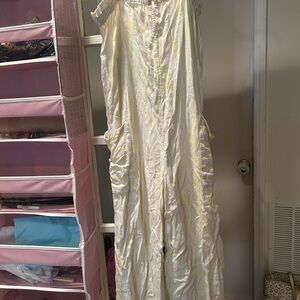 Striped Yellow and White Jumpsuit